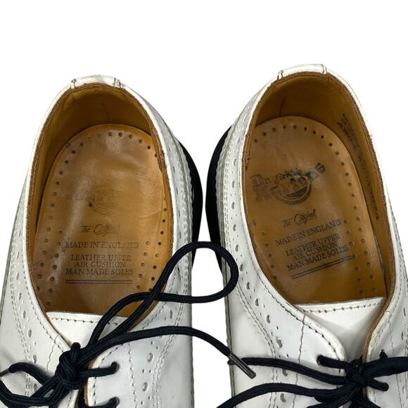 Rare Vintage Dr. Martens White Made In England Brogue Oxfords Size 5 US M 6 W 7 - Picture 12 of 12